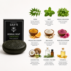 Lily's Herbal Neem & Mint Natural Soap | Anti-Bacterial Handmade Herbal Soap (100g)