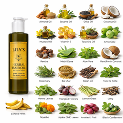 Lily’s Herbal Hair Oil 100% Natural Hair Growth & Anti-Hair Fall Oil