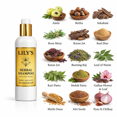Pure Natural Hair Growth & Repair Formula by Lily’s Herbal Hair Shampoo 100%